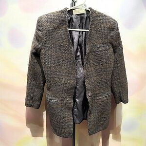 Geoffrey Alexander 100% wool vintage Tweed Blazer SMALL Length 24in pit 14in